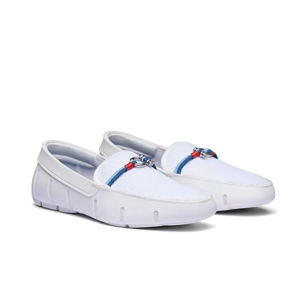 SWIMS MENS LOAFERS, RIVA SHOES FOR MEN, (WHITE,12)
